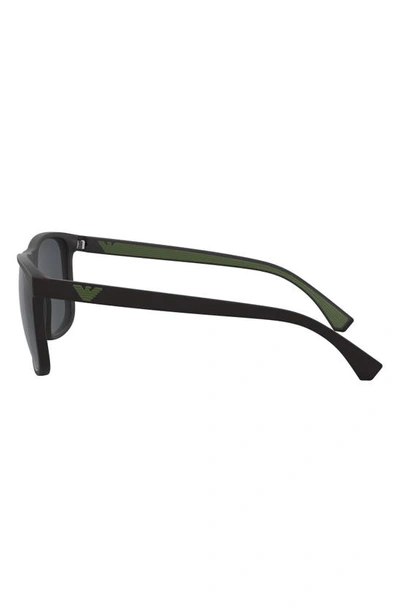 Emporio Armani Squared Sunglasses 0 Ea4150 506387 In Matte Black
