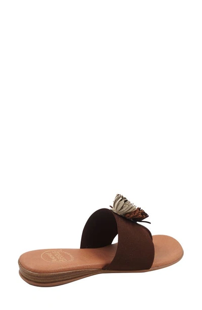 Andre Assous Women's Novalee Embellished Slip On Thong Sandals In Espresso Multi