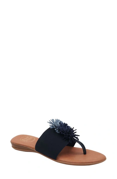 Andre Assous Women's Novalee Embellished Slip On Thong Sandals In Blue Multi