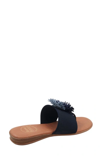 Andre Assous Women's Novalee Embellished Slip On Thong Sandals In Blue Multi