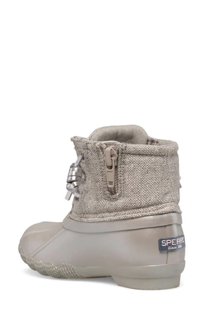 Shop Sperry Kids' Saltwater Water Resistant Boot In Grey
