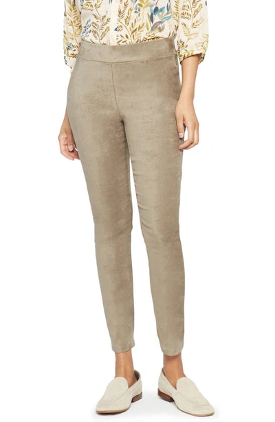 Nydj Faux Suede Leggings In Saddlewood