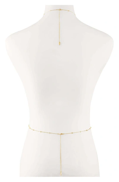 Shop Ettika Simple X Body Chain In Gold