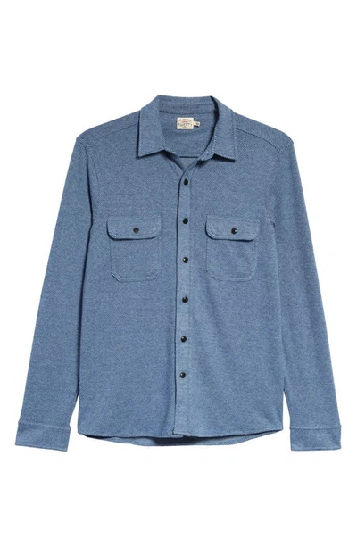 Shop Faherty Legend Button-up Shirt In Glacier Blue Twill