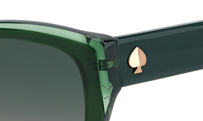 Kate Spade Yolanda 51mm Polarized Gradient Cat Eye Sunglasses In Green / Green Pink