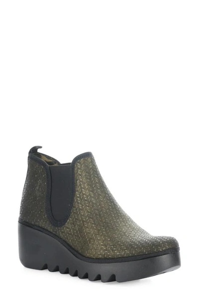 Shop Fly London Byne Wedge Chelsea Boot In 015 Olive Rames