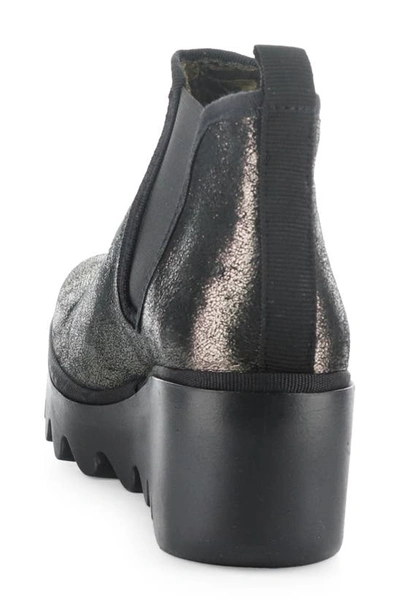 Shop Fly London Byne Wedge Chelsea Boot In 014 Graphite Cool