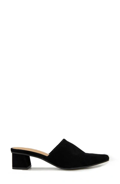 Splendid Lyn Suede Mule Heel In Black