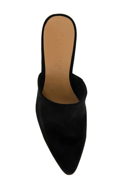 Splendid Lyn Suede Mule Heel In Black