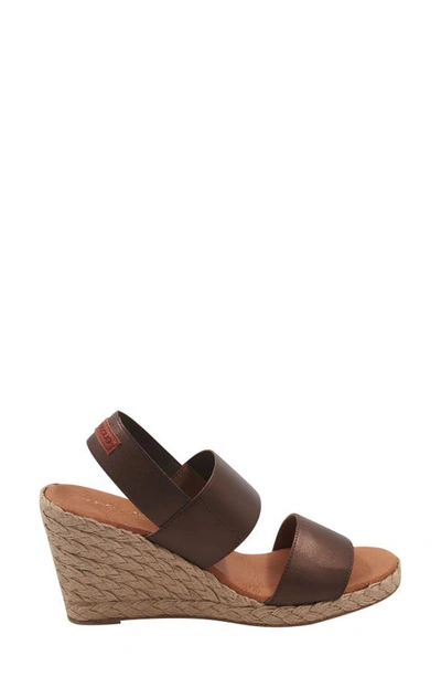 Shop Andre Assous Allison Espadrille Wedge Sandal In Bronze