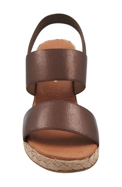 Shop Andre Assous Allison Espadrille Wedge Sandal In Bronze