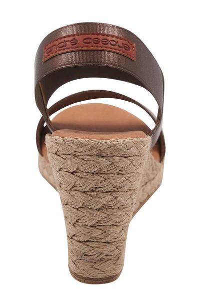 Shop Andre Assous Allison Espadrille Wedge Sandal In Bronze
