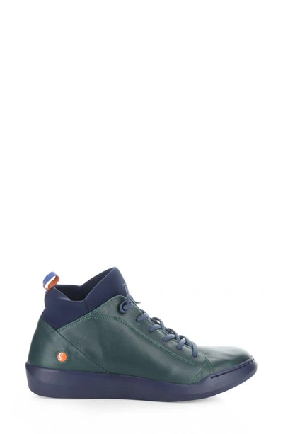 Shop Softinos By Fly London Biel Sneaker In Forest Green/ Navy / Neoprene