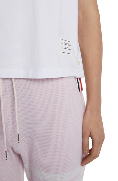 Thom Browne Medium Weight Cotton Jersey Boxy Pocket Tee In White