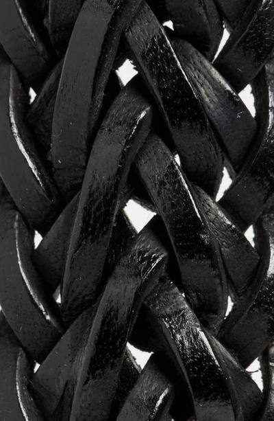 Golden Goose Black Braided Leather Houston Belt In Black
