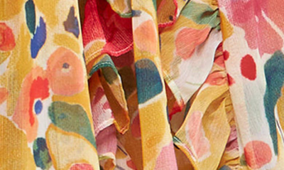 Endless Rose Ruffle Floral Chiffon Minidress In Multi