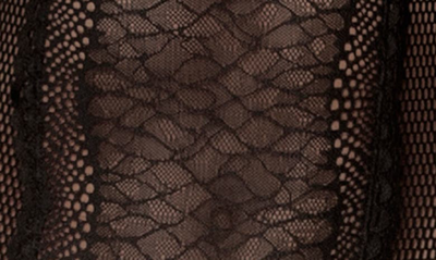 Shop Mapalé Lace & Mesh Bodysuit In Black