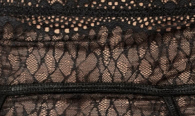 Shop Mapalé Lace Bra, Thong & Garter Belt Set In Black