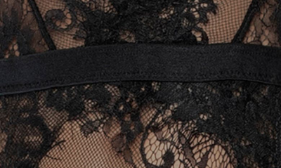 Mapalé Mapale Lace & Mesh Teddy With Garter Straps In Black