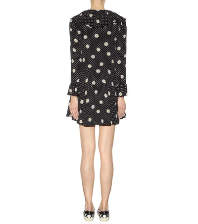 Shop Saint Laurent Printed Crêpe Dress