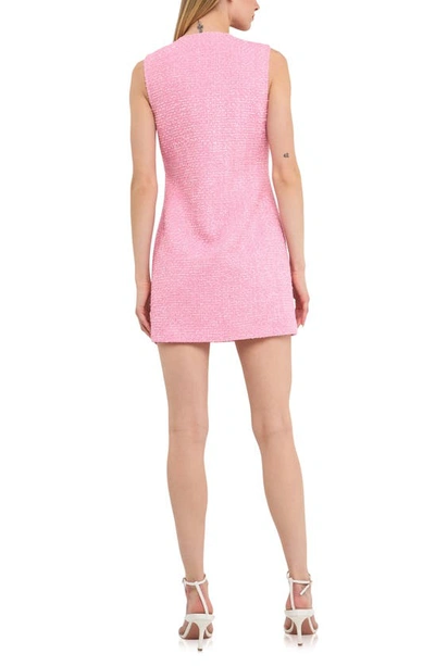 Endless Rose Tweed Sleeveless Shift Dress In Pink | ModeSens