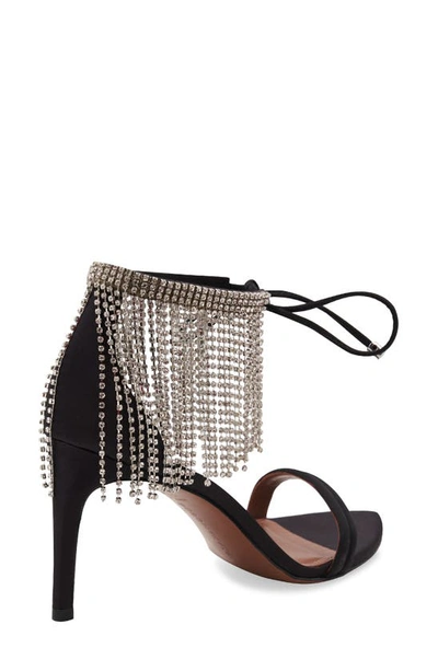 Bcbgmaxazria Dawn Fringe Pointed Toe Sandal In Black
