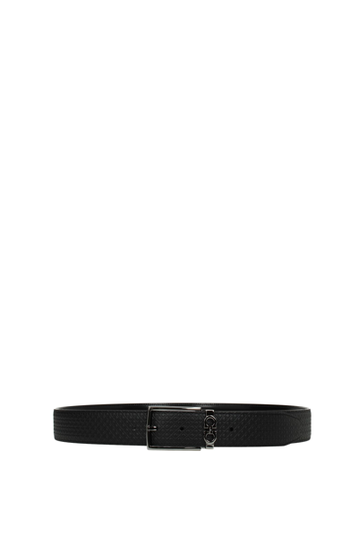 Shop Ferragamo Regular Belts Leather In Black