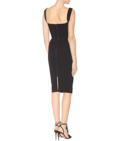 Shop Victoria Beckham Curve Cami Fitted Dress In Black