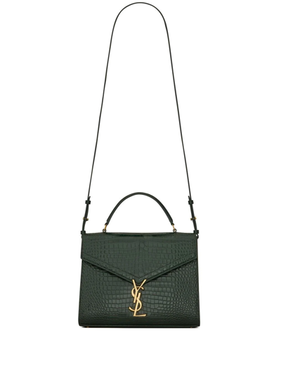 Shop Saint Laurent Cassandra Shoulder Bag In Green