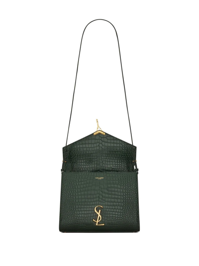 Shop Saint Laurent Cassandra Shoulder Bag In Green