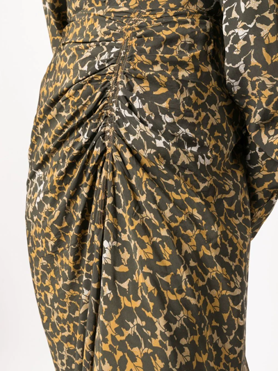 Shop Isabel Marant Étoile Azaria Draped Midi Skirt In Orange