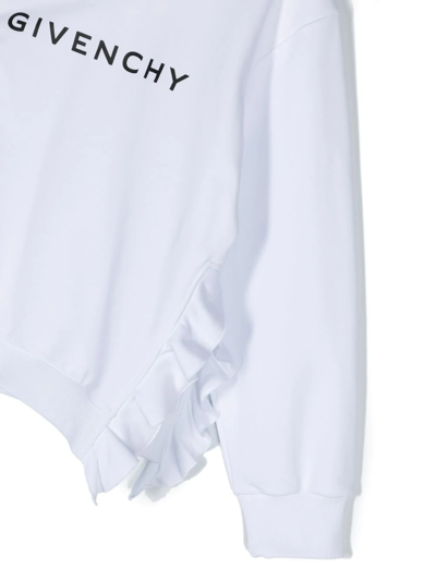 Shop Givenchy Teen Chest-logo Sweatshirt In White