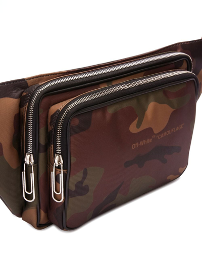 Shop Off-white Arrows Camouflage-print Belt Bag In Brown