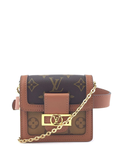 Pre-owned Louis Vuitton Monogram Dauphine Bb Belt Bag In Brown