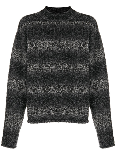 Agr Black Striped Knit Sweater
