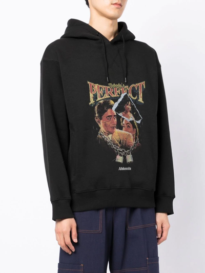 Shop Ahluwalia Link Graphic-print Hoodie In Black