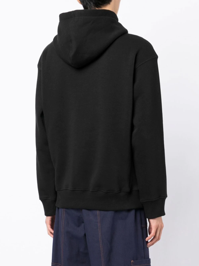 Shop Ahluwalia Link Graphic-print Hoodie In Black