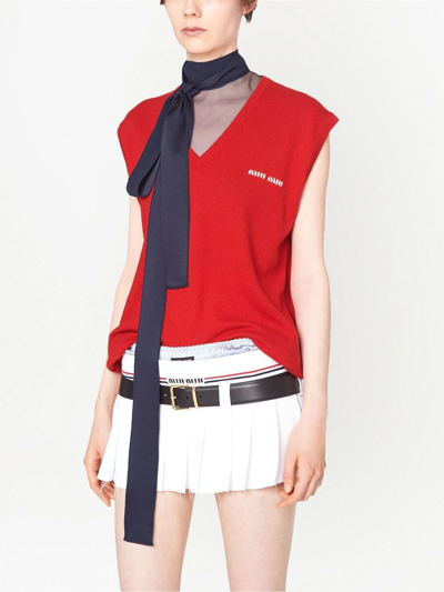 Miu Miu Leather Belt In Black