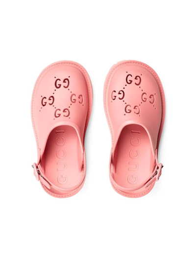 Shop Gucci Gg Supreme Cut-out Sandals In Pink