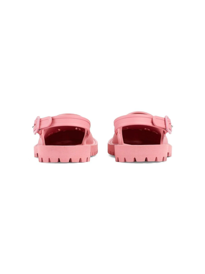 Shop Gucci Gg Supreme Cut-out Sandals In Pink