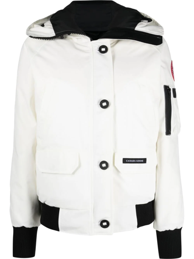 Shop Canada Goose Chilliwack Hooded Down Jacket In White