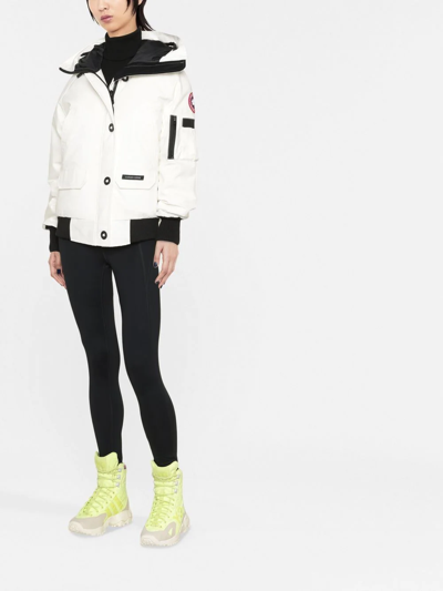 Canada Goose Womens Nrth Star White Chilliwack Hooded Woven-down Jacket In White