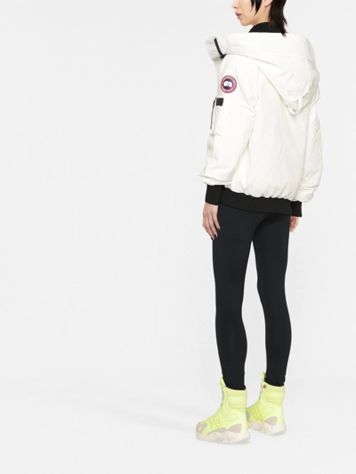 Canada Goose Womens Nrth Star White Chilliwack Hooded Woven-down Jacket In White