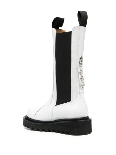 Shop Toga Aj1121 50mm Chunky Boots In White