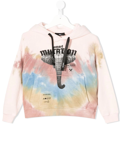 Mauna Kea Graphic Tie-dye Print Hoodie In Pink