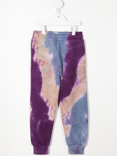 Shop Mauna Kea Logo-print Tie-dye Track Pants In Purple