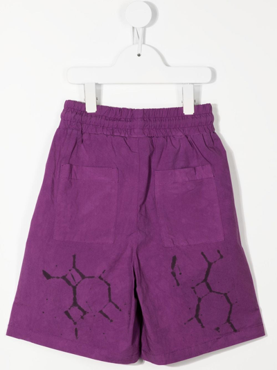 Shop Mauna Kea Honeycomb Print Bermuda Shorts In Purple