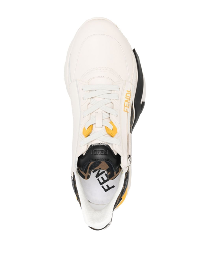 Shop Fendi Logo Sneakers Shoes In White