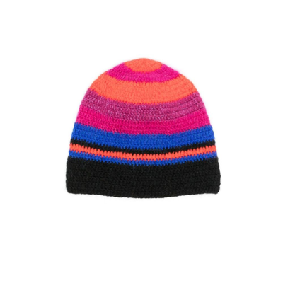 Shop Agr Pink Striped Beanie Hat
