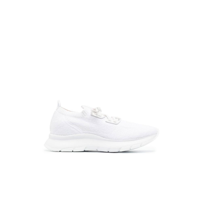 Shop Gianvito Rossi White Glover Low Top Sneakers